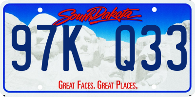 SD license plate 97KQ33