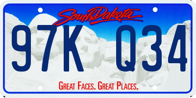 SD license plate 97KQ34