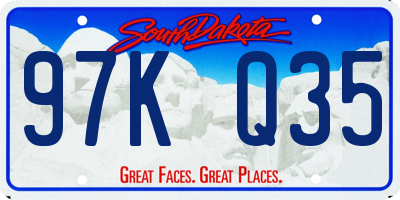 SD license plate 97KQ35