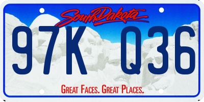 SD license plate 97KQ36