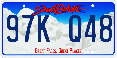 SD license plate 97KQ48