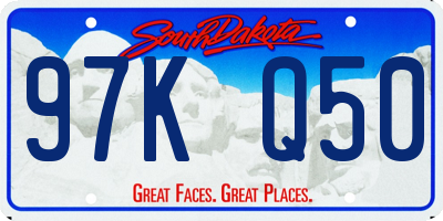 SD license plate 97KQ50