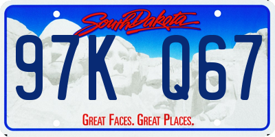 SD license plate 97KQ67