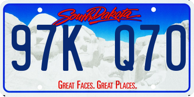 SD license plate 97KQ70