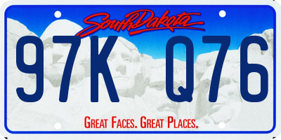 SD license plate 97KQ76