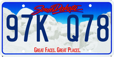 SD license plate 97KQ78