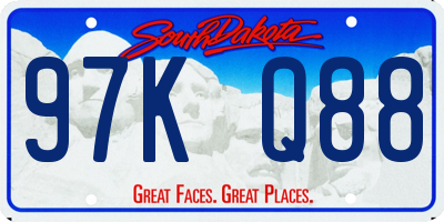 SD license plate 97KQ88