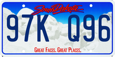 SD license plate 97KQ96