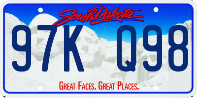 SD license plate 97KQ98