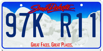 SD license plate 97KR11