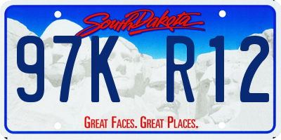 SD license plate 97KR12