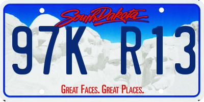 SD license plate 97KR13