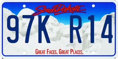 SD license plate 97KR14