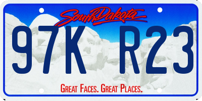 SD license plate 97KR23
