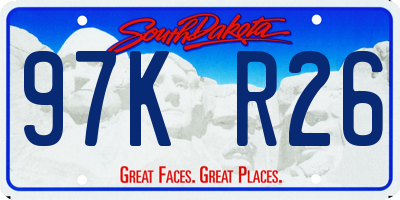 SD license plate 97KR26