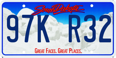 SD license plate 97KR32