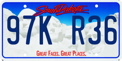 SD license plate 97KR36