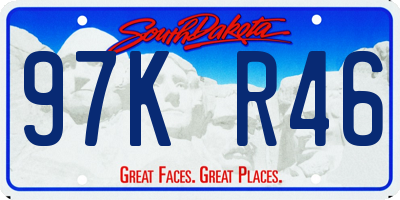SD license plate 97KR46