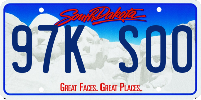 SD license plate 97KS00