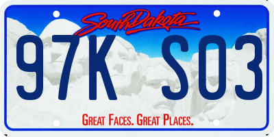 SD license plate 97KS03