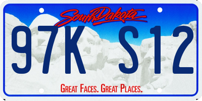 SD license plate 97KS12