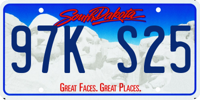 SD license plate 97KS25