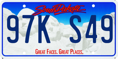 SD license plate 97KS49