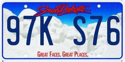 SD license plate 97KS76