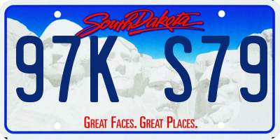SD license plate 97KS79