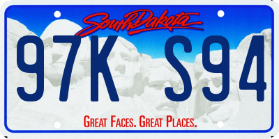 SD license plate 97KS94