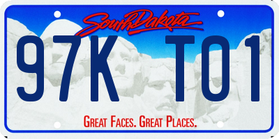 SD license plate 97KT01