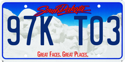 SD license plate 97KT03