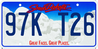 SD license plate 97KT26