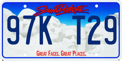SD license plate 97KT29