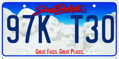 SD license plate 97KT30