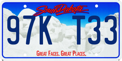 SD license plate 97KT33