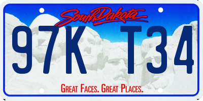 SD license plate 97KT34