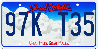 SD license plate 97KT35