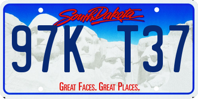 SD license plate 97KT37