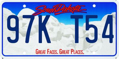 SD license plate 97KT54