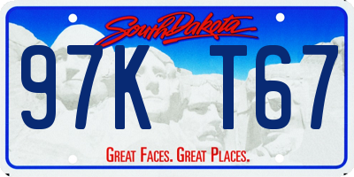 SD license plate 97KT67