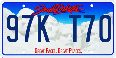 SD license plate 97KT70