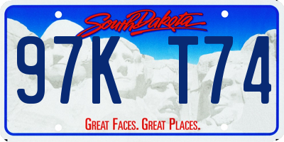 SD license plate 97KT74