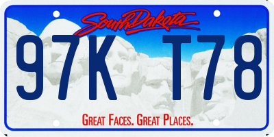SD license plate 97KT78