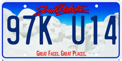 SD license plate 97KU14