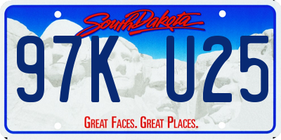 SD license plate 97KU25