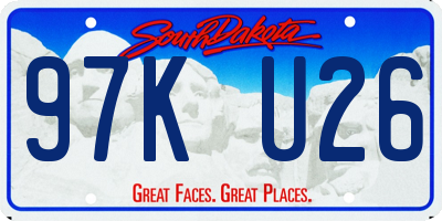 SD license plate 97KU26