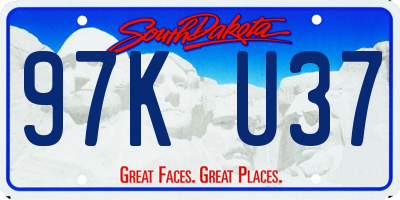 SD license plate 97KU37