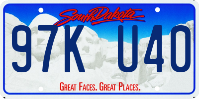 SD license plate 97KU40