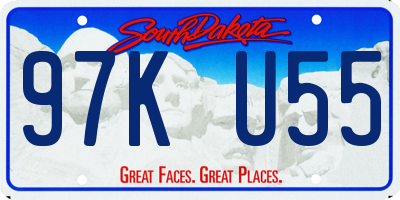 SD license plate 97KU55